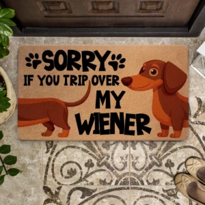 Dachshund Pet Sorry Trip Over Wiener Doormat 18x30 inch
