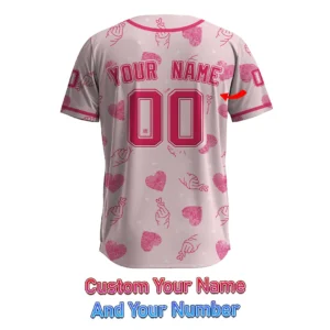 Finger Heart Sign Love Pattern Unique Baseball Jersey
