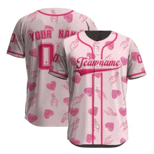 Finger Heart Sign Love Pattern Unique Baseball Jersey
