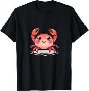 Funny Big Claw Crab Happy Face Graphic 2D T-shirt