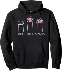 Funny Cat Paw Rock Paper Scissors Game Hoodie