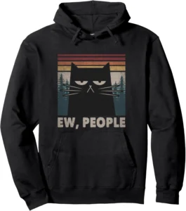 Grumpy Cat Ew People Vintage Sunset Graphic Hoodie