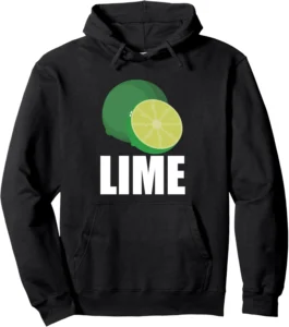 Minimalist Lime Fruit With Text Food Beverage Graphic Hoodie