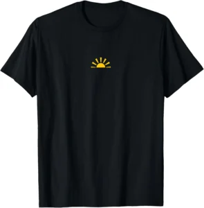 Minimalist Sunrise Graphic Nature Symbol 2D T-shirt