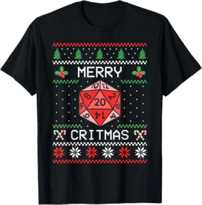 Role Play Gaming Christmas Ugly Pattern 2D T-shirt