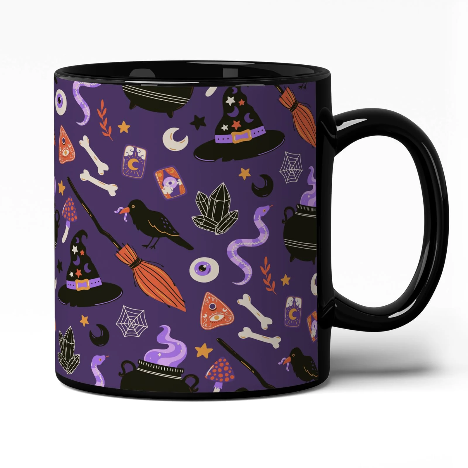 Spooky Witchcraft Magic Symbols Pattern Design Mug 11oz