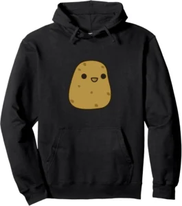 Sweet Little Potato Face Adorable Food Themed Cozy Hoodie