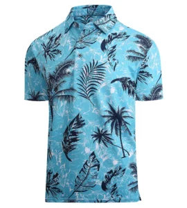 Tropical Summer Palm Tree And Frond Pattern Polo Shirt